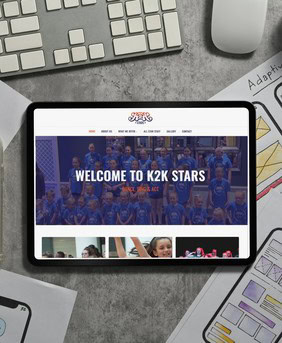 Website wireframes and mobile layouts